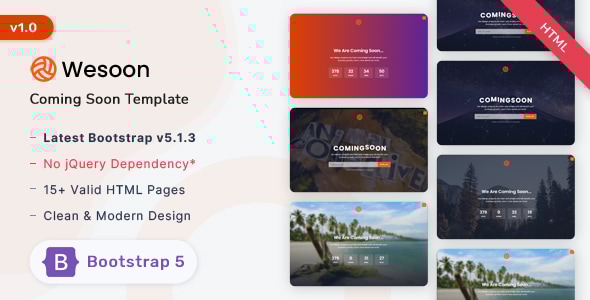 Wesoon - Comingsoon Template - CodeCanyon Item for Sale