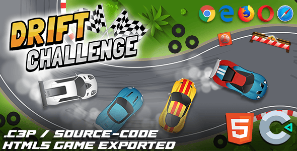 Drift Challenge HTML5 Game - With Construct 3 File - CodeCanyon Item for Sale