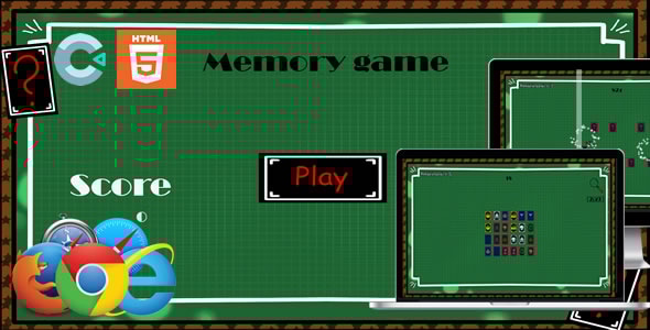 Memory game - HTML5 Game (Construct 3) - CodeCanyon Item for Sale