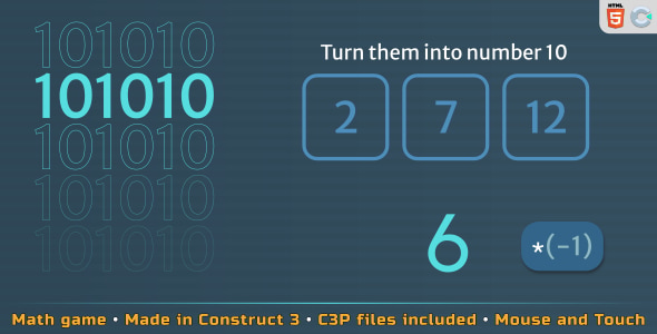 101010 - HTML5 Math Game - CodeCanyon Item for Sale