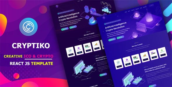Cryptiko - React js ICO and Crypto Template - CodeCanyon Item for Sale