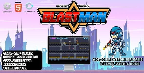 Blastman - Construct 2/3 Game - CodeCanyon Item for Sale