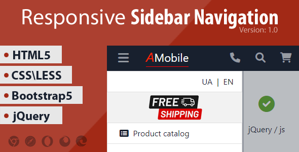 AMobile - Adaptive Sidebar Navigation - CodeCanyon Item for Sale