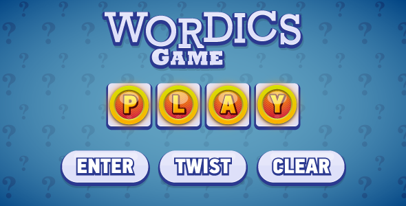 Wordics - HTML5 game. Construct 3 (.c3p) + mobile control - CodeCanyon Item for Sale