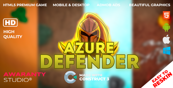 Azure Defender — HTML5 Game - CodeCanyon Item for Sale