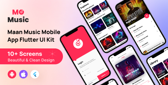 Mo Music- Flutter UI Kit - CodeCanyon Item for Sale