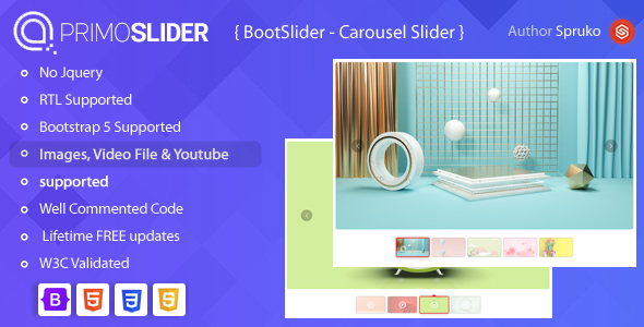 PrimoSlider– Bootstrap Carousel Slider Plugin - CodeCanyon Item for Sale