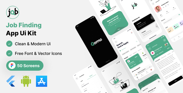 JQB - Job Finding Flutter App Ui Kit - CodeCanyon Item for Sale