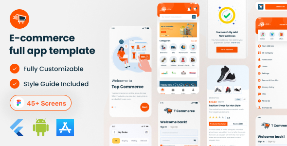 TCommerce eCommerce - Flutter eCommerce App Ui Kit - CodeCanyon Item for Sale