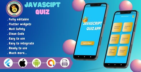Javascript Quiz - App Template for Flutter Android & iOS App - CodeCanyon Item for Sale
