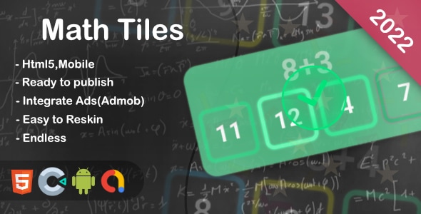 Math Tiles(Html5 + Construct 3 +Mobile) - CodeCanyon Item for Sale