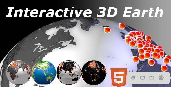 HTML5 Globe - Interactive 3D Earth - CodeCanyon Item for Sale