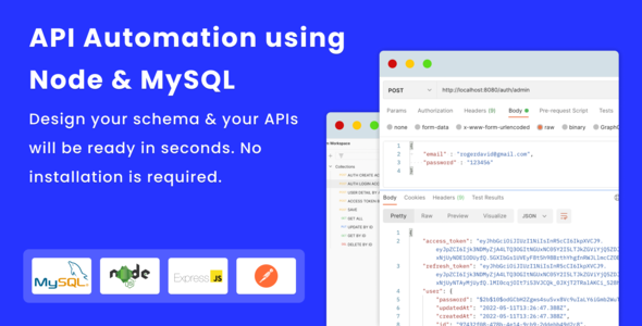 Automating APIs with Node.js, MySQL, Express and Postman - CodeCanyon Item for Sale