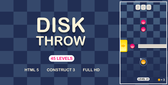 Disk Throw - HTML5 Game (Construct3) - CodeCanyon Item for Sale