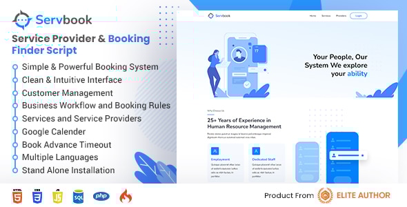 Servbook - Booking & Appointment Management Software for Clinics, Spa & Salon - CodeCanyon Item for Sale
