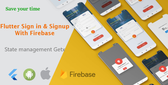 QuickStart Flutter Getx | Firebase - Login and Register with Getx Android & ios - CodeCanyon Item for Sale