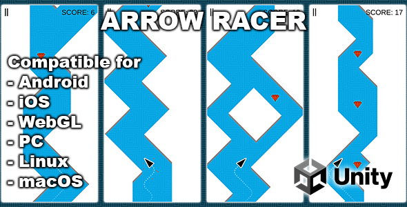 Arrow Zig-Zag Racer - Unity Source Code With AdMob (Android & iOS game) - CodeCanyon Item for Sale