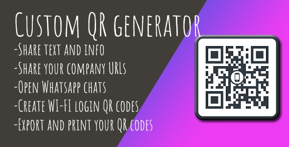 Custom QR Generator - CodeCanyon Item for Sale