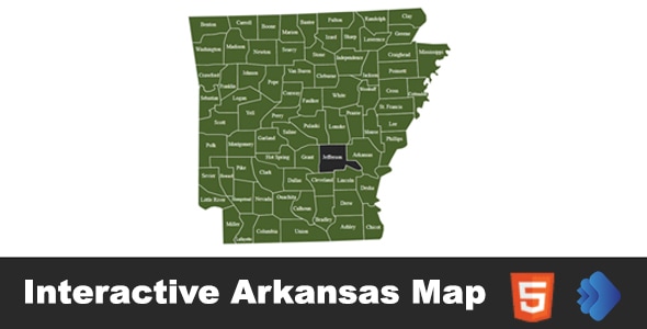 Interactive Arkansas Map - CodeCanyon Item for Sale