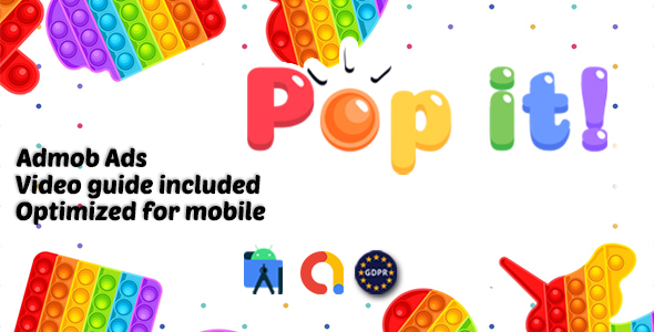Pop It ( Admob + Android Studio) - CodeCanyon Item for Sale