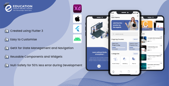 Online Learning Flutter UI Kit - CodeCanyon Item for Sale