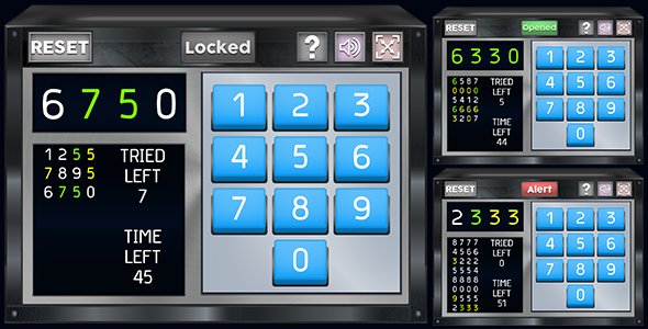Number Lock Puzzle - CodeCanyon Item for Sale
