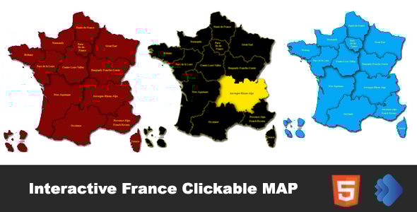 Interactive France Clickable Map - CodeCanyon Item for Sale