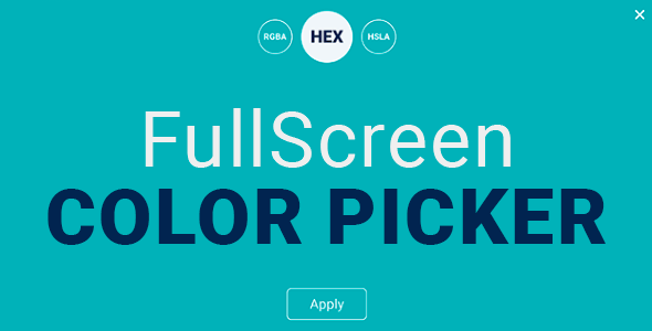 Fullscreen Color Picker - CodeCanyon Item for Sale
