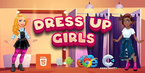 Dress Up Girls - Dress Up Game - HTML5/Mobile (C3p) - CodeCanyon Item for Sale