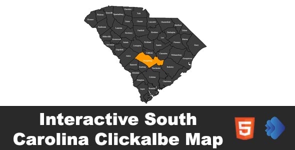 Interactive South Carolina Clickable Map - CodeCanyon Item for Sale
