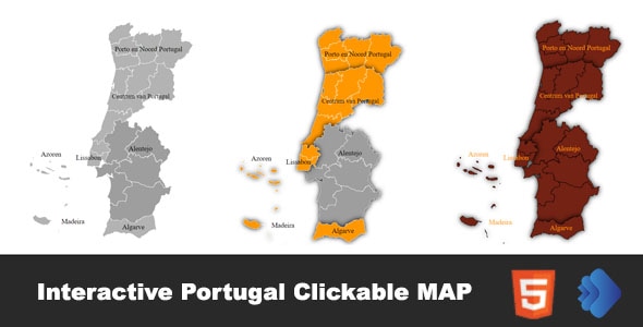 Interactive Portugal Clickable MAP - CodeCanyon Item for Sale