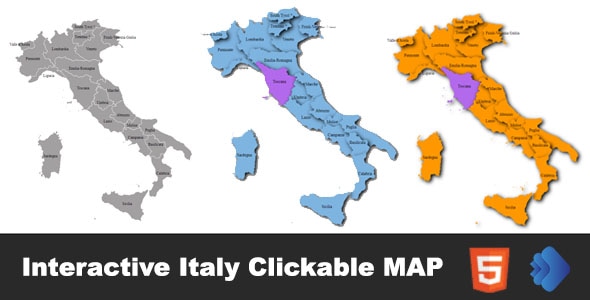 Interactive Italy Clickable Map - CodeCanyon Item for Sale
