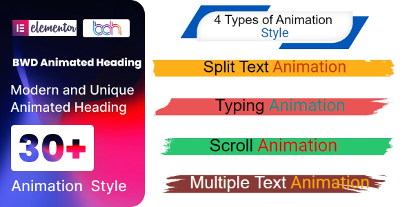 BWD Animated Heading addon for elementor - CodeCanyon Item for Sale