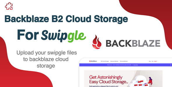 Backblaze B2 Cloud Storage Add-on For Swipgle - CodeCanyon Item for Sale