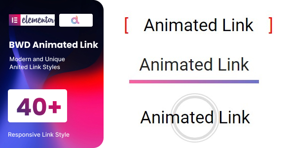 BWD Animated Link addon for elementor - CodeCanyon Item for Sale
