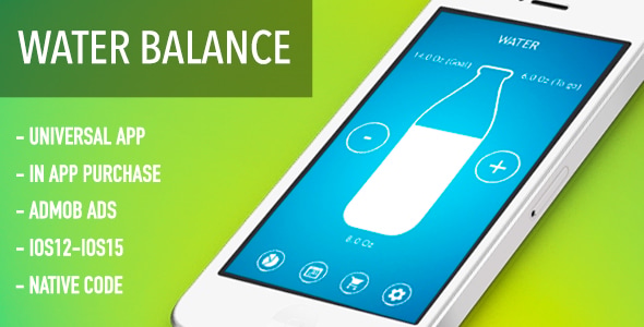 Water Balance Tracker - IOS Source Code - CodeCanyon Item for Sale