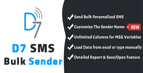 D7 SMS Bulk Sender - CodeCanyon Item for Sale