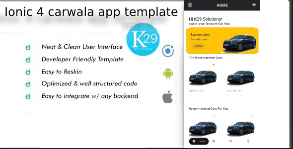 Carwala ionic 4.8 app template - CodeCanyon Item for Sale