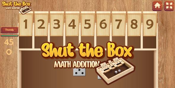 Shut The Box - Math Addition - Educational Game Construct 3 - CodeCanyon Item for Sale