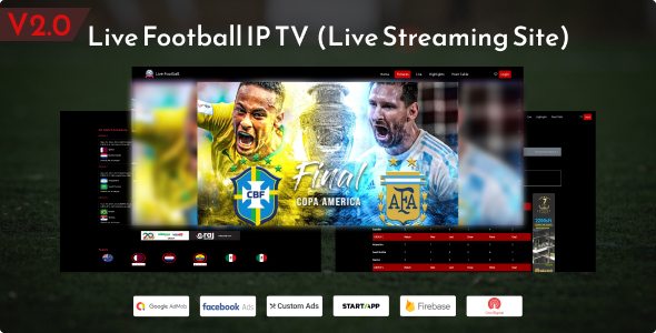 Live Football IP TV (Live Streaming Site)- AdSense, Facebook by CCN01