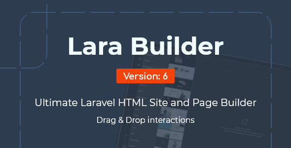 LaraBuilder - Laravel Drag&Drop SaaS HTML site builder - CodeCanyon Item for Sale