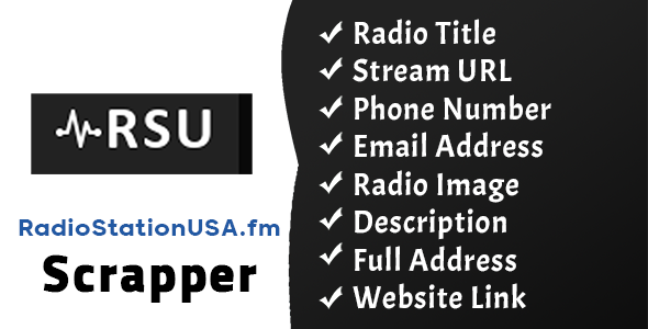 RadioStationUSA.fm Scraper : Radio Stations Extraction - CodeCanyon Item for Sale
