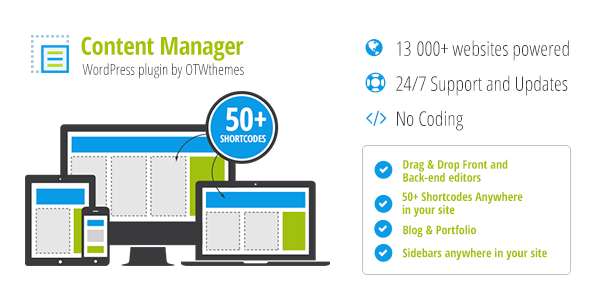 Content Manager for WordPress - CodeCanyon Item for Sale