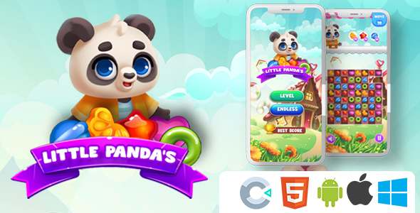 little panda match 3 ( Construct 3) - CodeCanyon Item for Sale