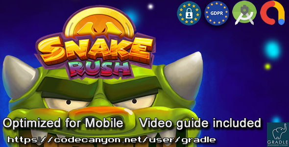 Snake Rush (Admob + GDPR + Android Studio) - CodeCanyon Item for Sale