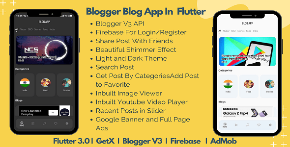 Blogger App For Flutter 3.0 - CodeCanyon Item for Sale
