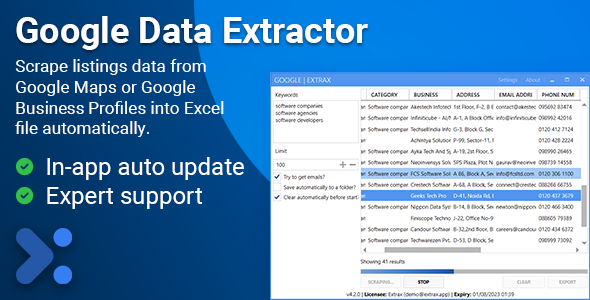 Extrax - Google Data Extractor - CodeCanyon Item for Sale