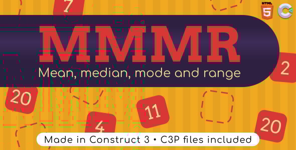 MMMR: Mean, median, mode and range - HTML5 Math game - CodeCanyon Item for Sale