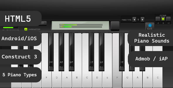 Virtual Piano - HTML5 - CodeCanyon Item for Sale