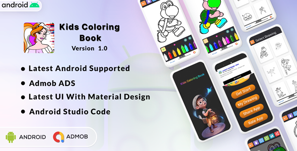Kid's Coloring Book | Kid's Drawing Book | Admob Ads - CodeCanyon Item for Sale